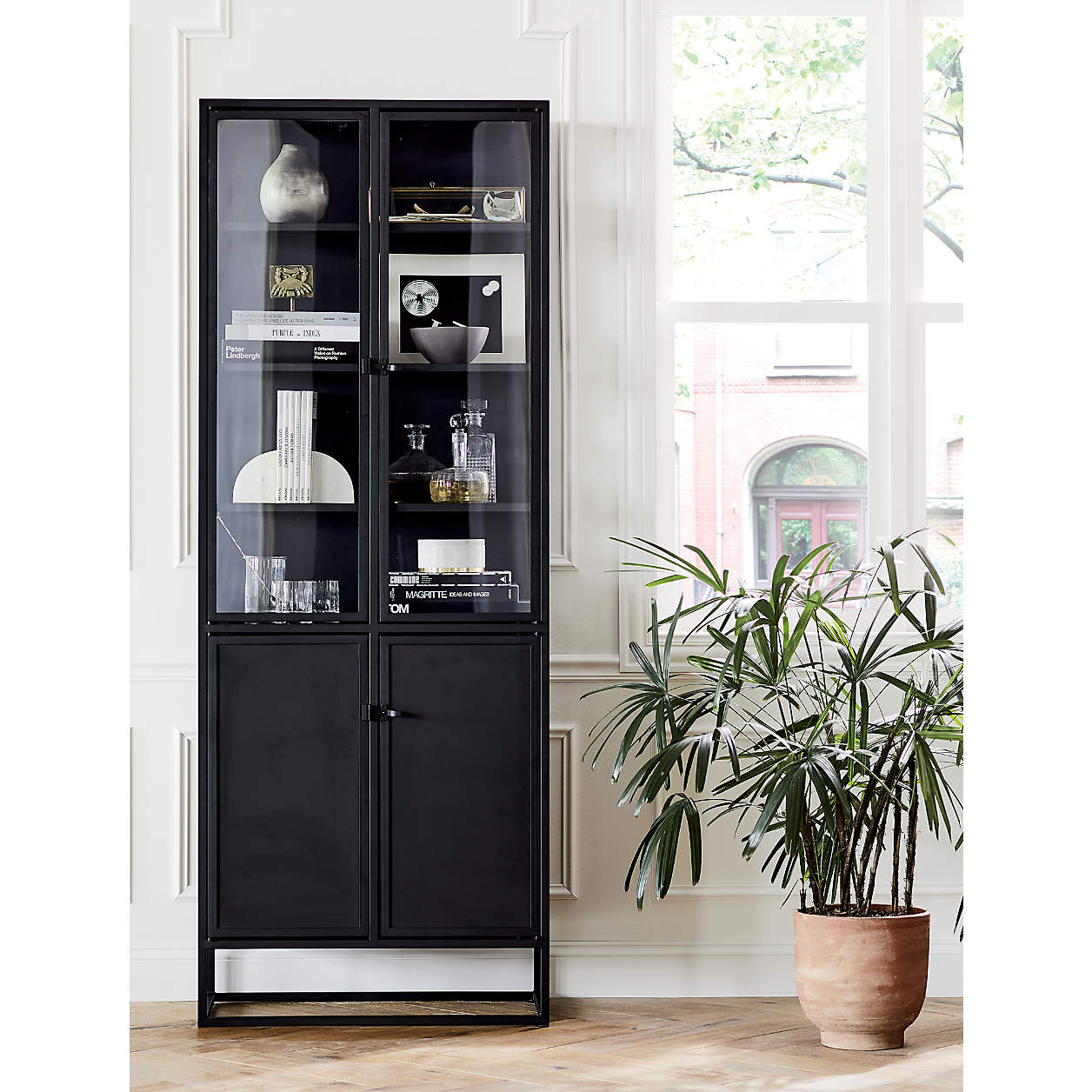 Casement 32" Black Storage Cabinet