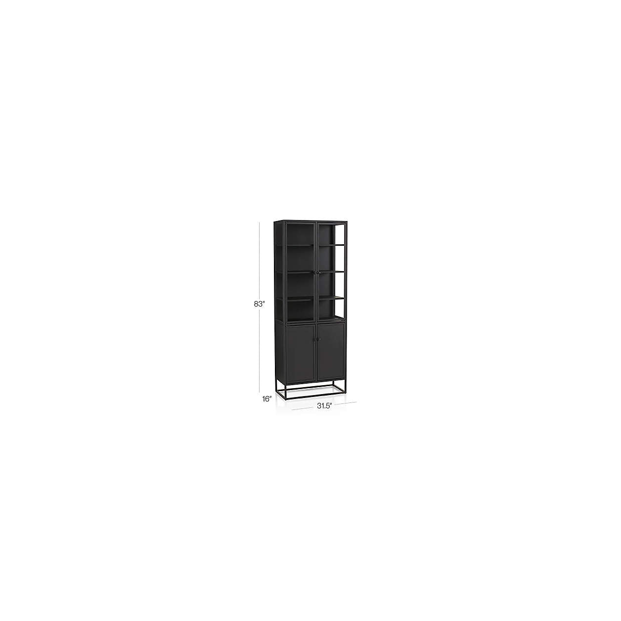 Casement 32" Black Storage Cabinet