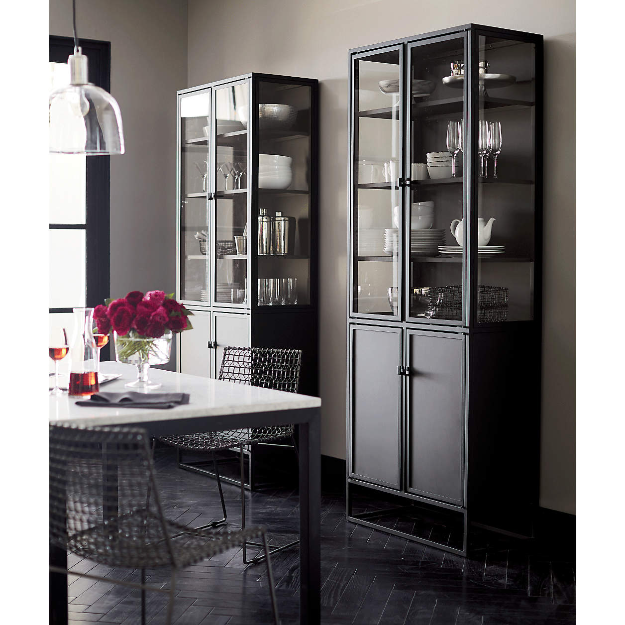 Casement 32" Black Storage Cabinet