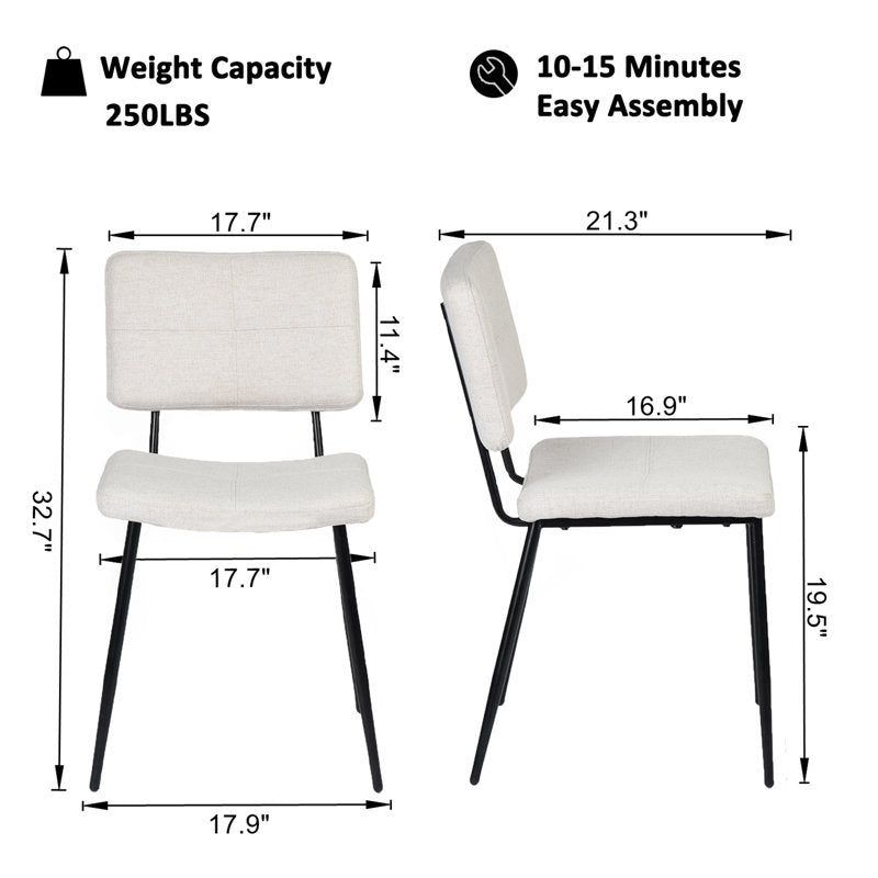 Christiene Upholstered Side Chair Kitchen Dining Chair for Restaurant Coffee Shop