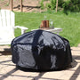 Claire Black Solid Fire Pit Cover with Drawstring Closure