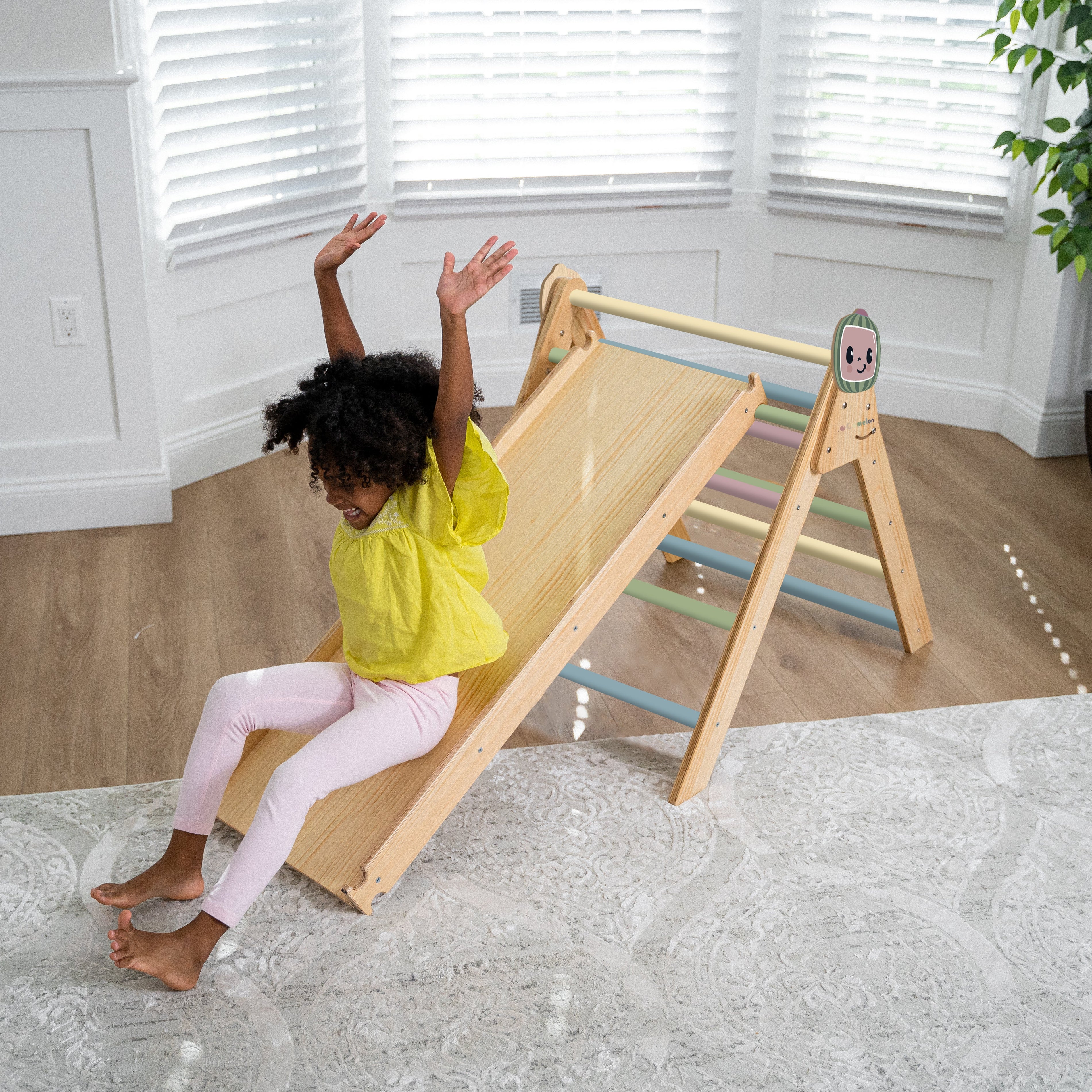 Hazel Cocomelon | Pikler Traingle, Slide & Rocker Set
