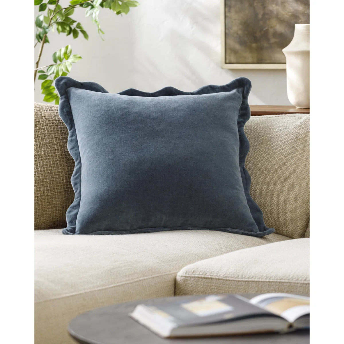 Collier Scalloped Edges Throw Pillow By Birch Lane™