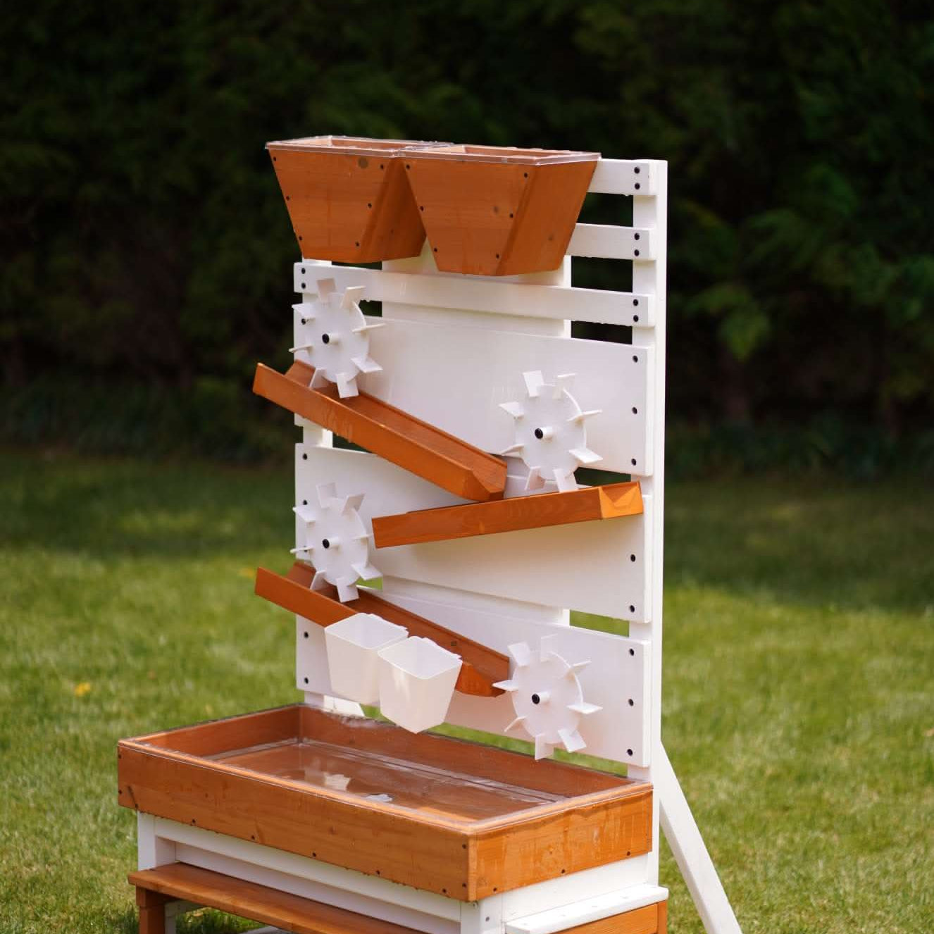 Avenlur Large Wooden Water Table – Multi-Level Sensory Play Station