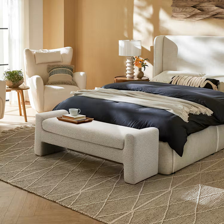 Dakota Performance Bouclé Storage Bench