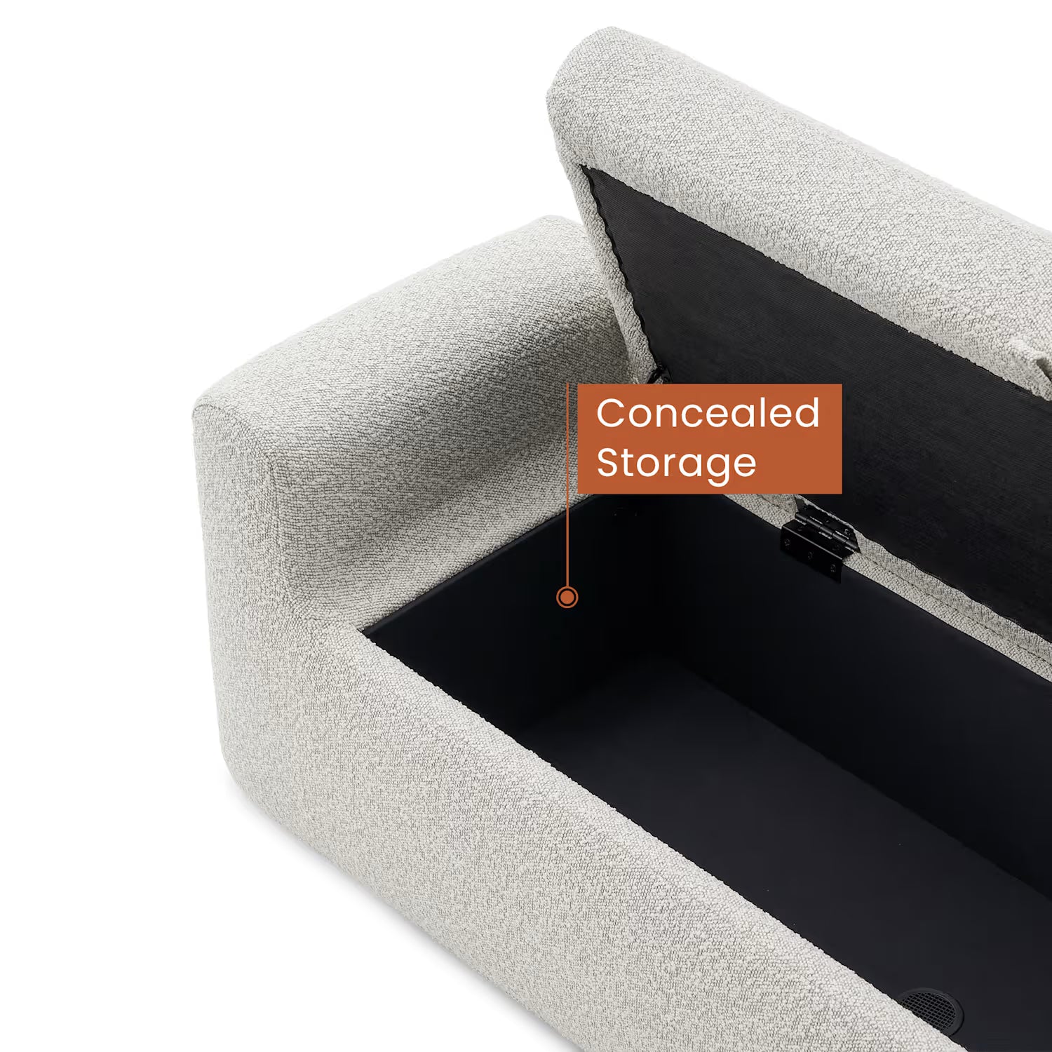 Dakota Performance Bouclé Storage Bench