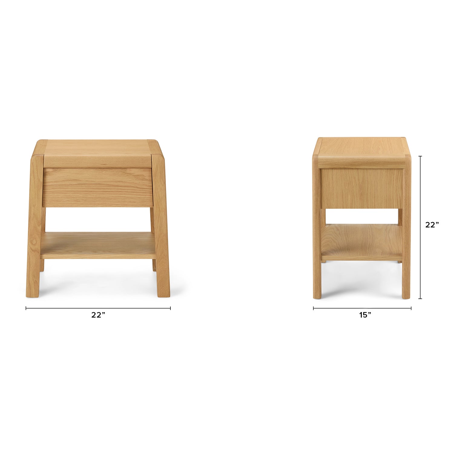 Dalsa 1-Drawer Nightstand - Natural Oak