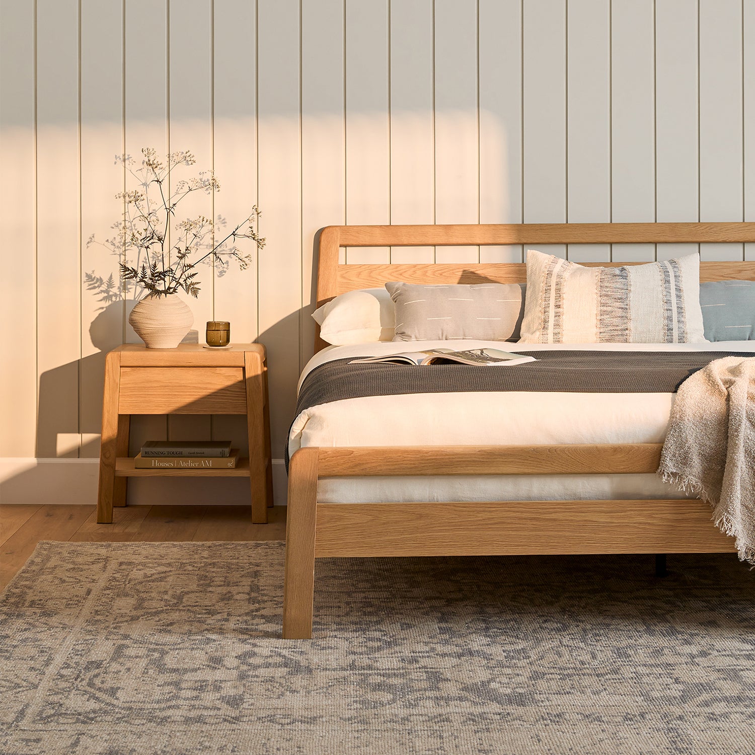 Dalsa 1-Drawer Nightstand - Natural Oak