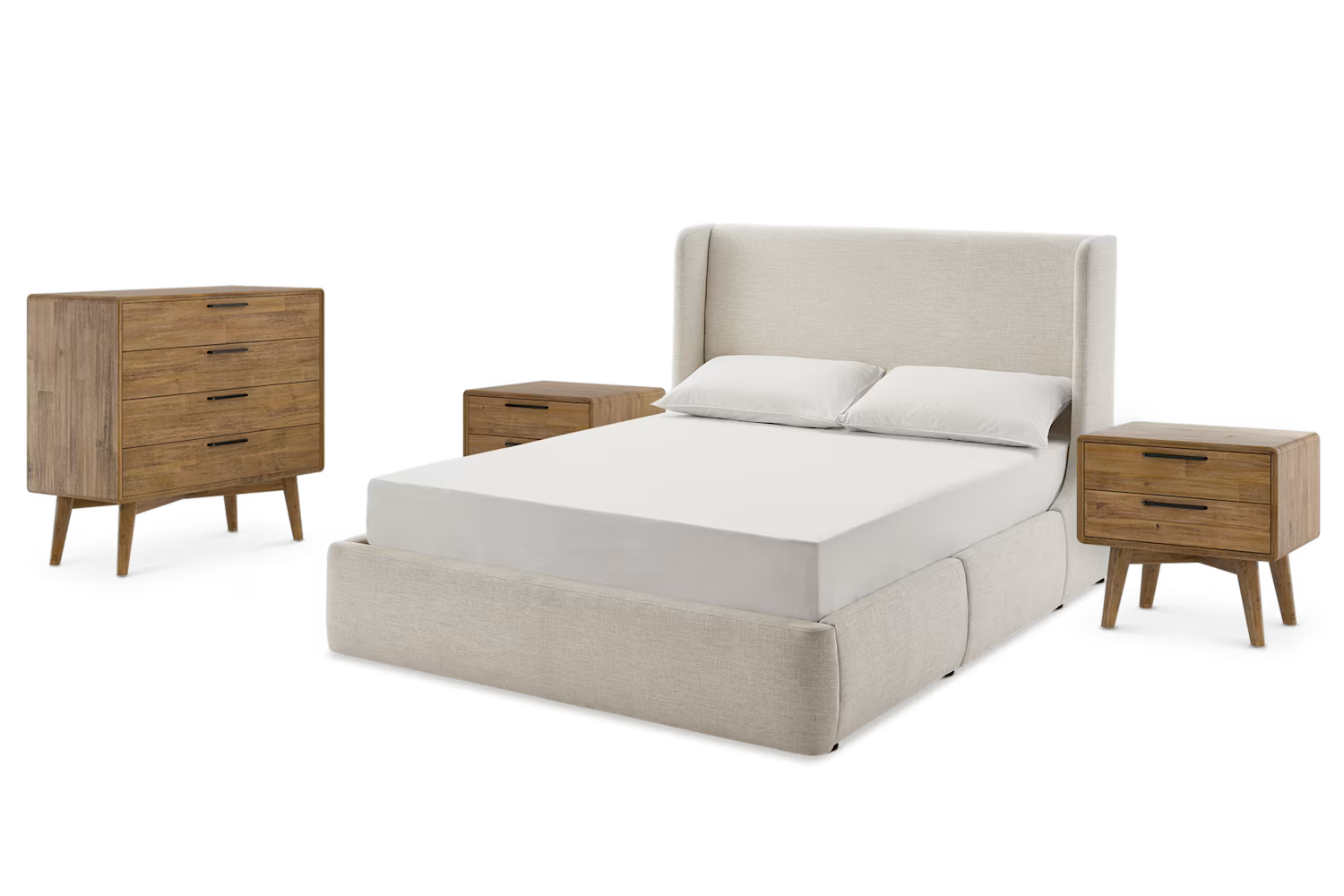 Dalton Bed with Seb Bedroom Storage