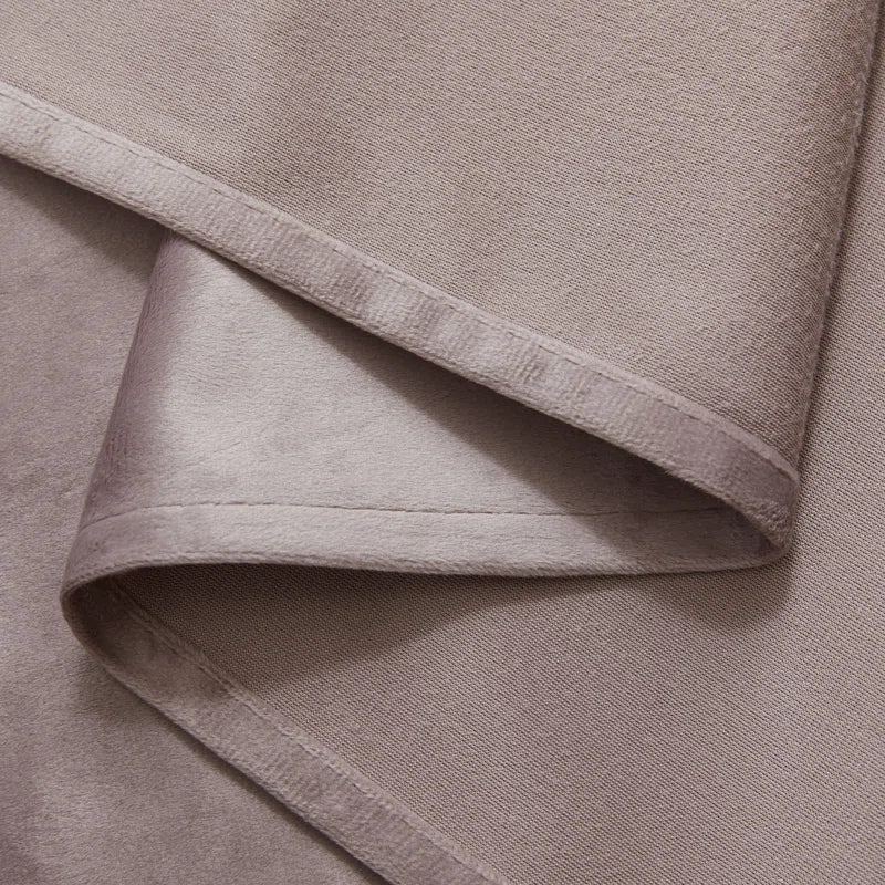 Deavion Velvet Solid Color Metal Grommets Room Darkening Curtain Panels (Set of 2)
