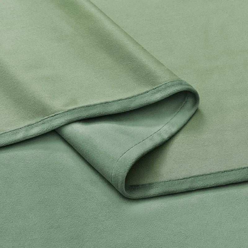 Deavion Velvet Solid Color Metal Grommets Room Darkening Curtain Panels (Set of 2)