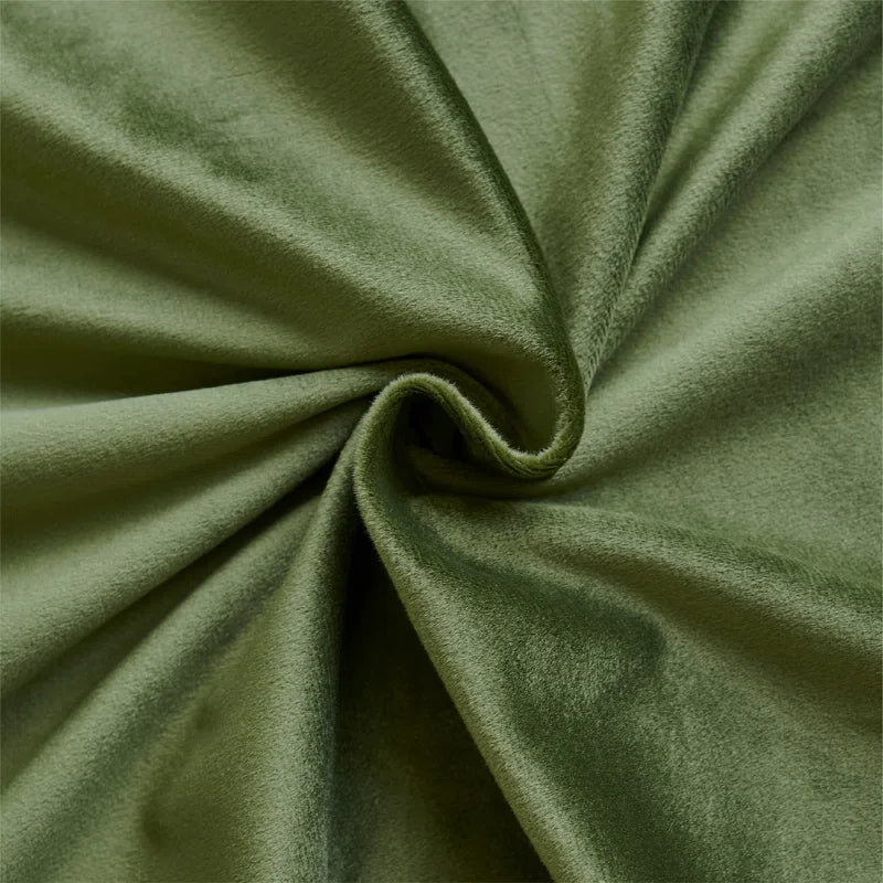 Deavion Velvet Solid Color Metal Grommets Room Darkening Curtain Panels (Set of 2)