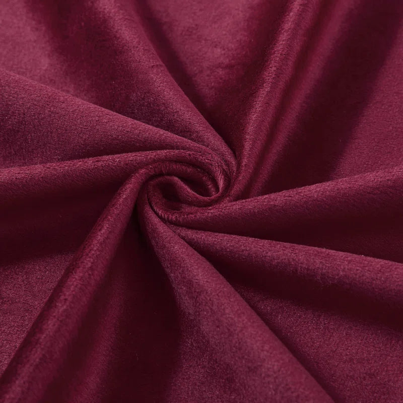 Deavion Velvet Solid Color Metal Grommets Room Darkening Curtain Panels (Set of 2)