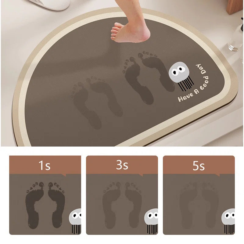 Decontamination Diatomaceous Earth Absorbent Bathroom Mat