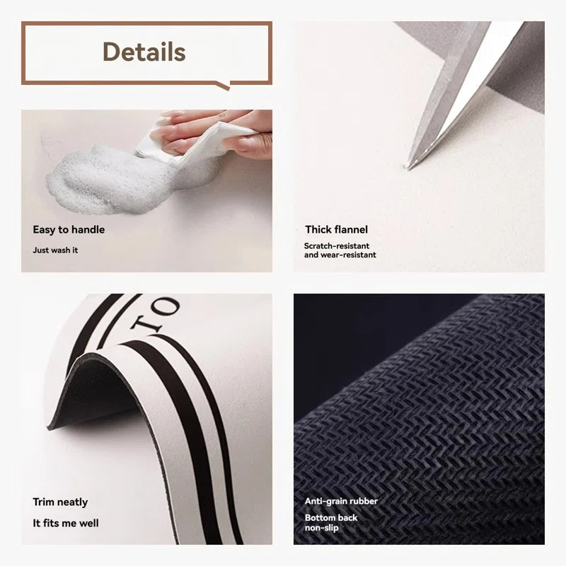 Decontamination Diatomaceous Earth Absorbent Bathroom Mat