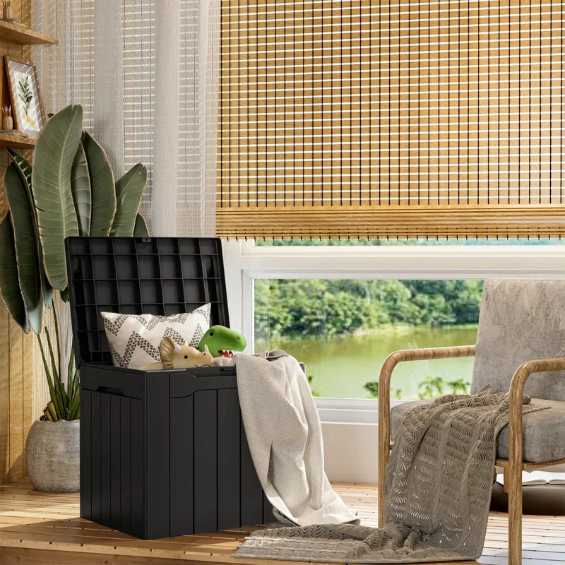 Devoko 32 Gallon Water Resistant Lockable Deck Box With Seat