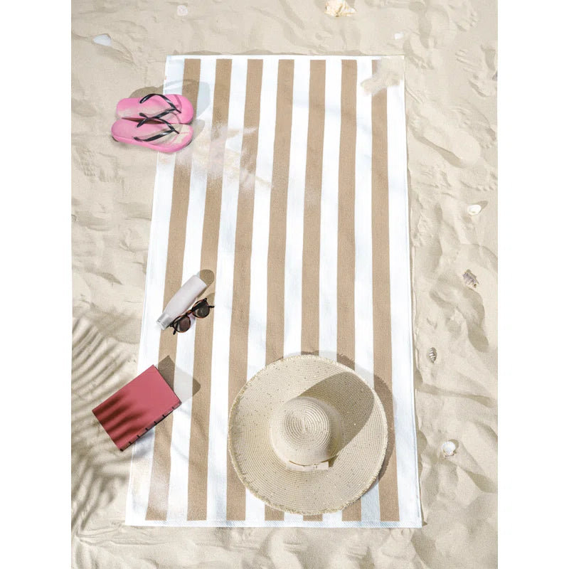 Devontia Cabana Striped Beach Towels, 30x60 inch 4 Piece Oversize Pool Towels (Set of 4)