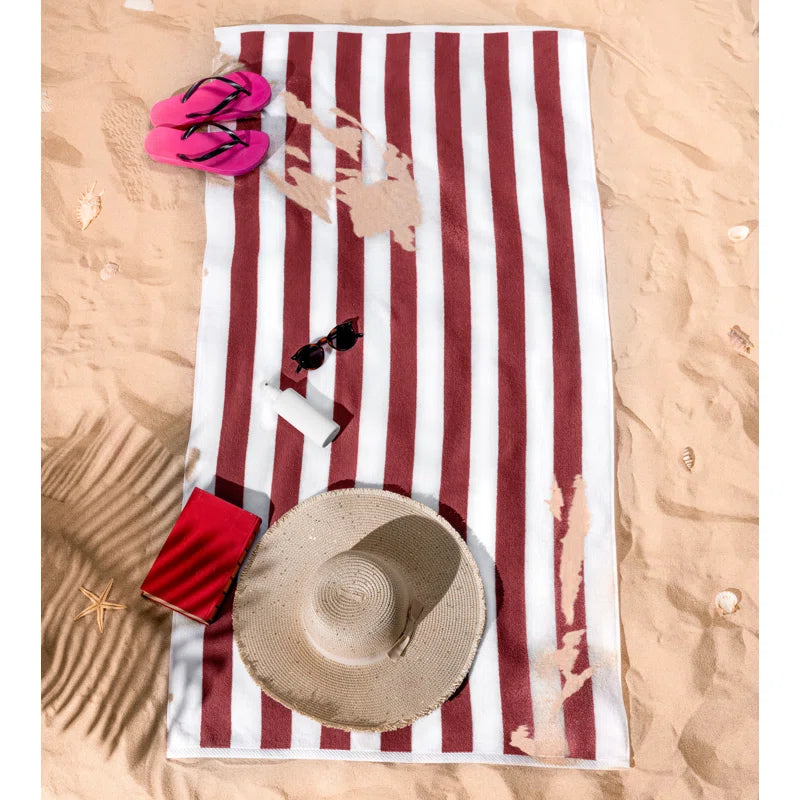 Devontia Cabana Striped Beach Towels, 30x60 inch 4 Piece Oversize Pool Towels (Set of 4)