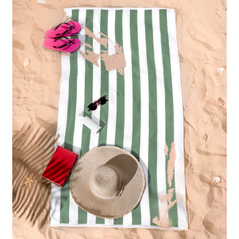 Devontia Cabana Striped Beach Towels, 30x60 inch 4 Piece Oversize Pool Towels (Set of 4)
