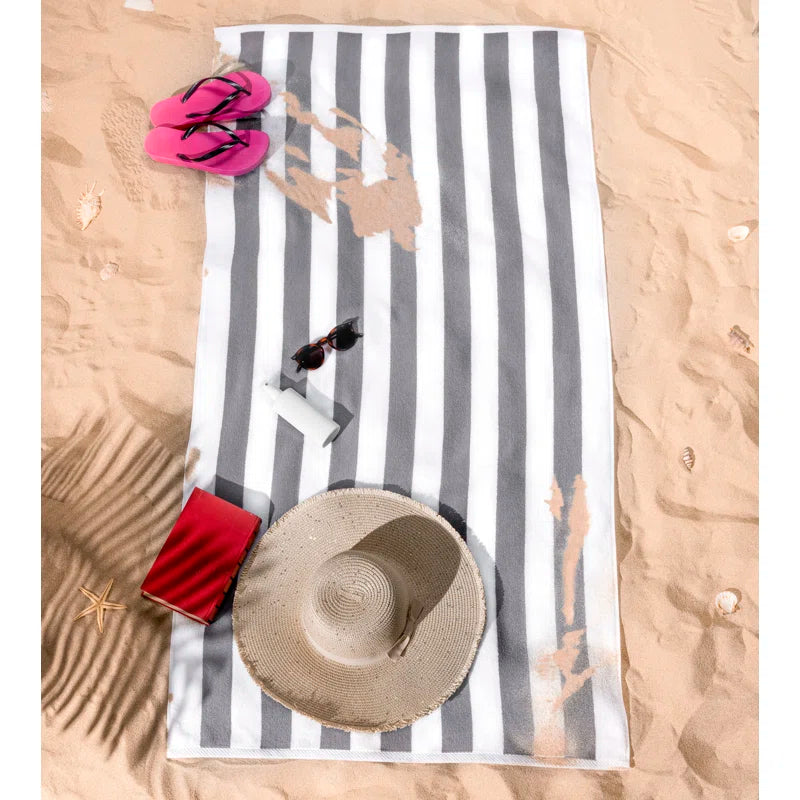 Devontia Cabana Striped Beach Towels, 30x60 inch 4 Piece Oversize Pool Towels (Set of 4)