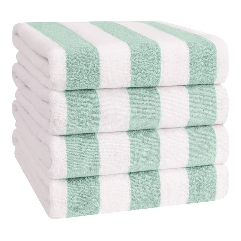 Devontia Cabana Striped Beach Towels, 30x60 inch 4 Piece Oversize Pool Towels (Set of 4)