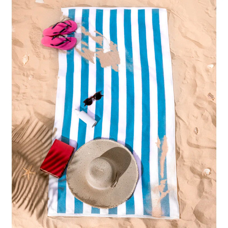 Devontia Cabana Striped Beach Towels, 30x60 inch 4 Piece Oversize Pool Towels (Set of 4)