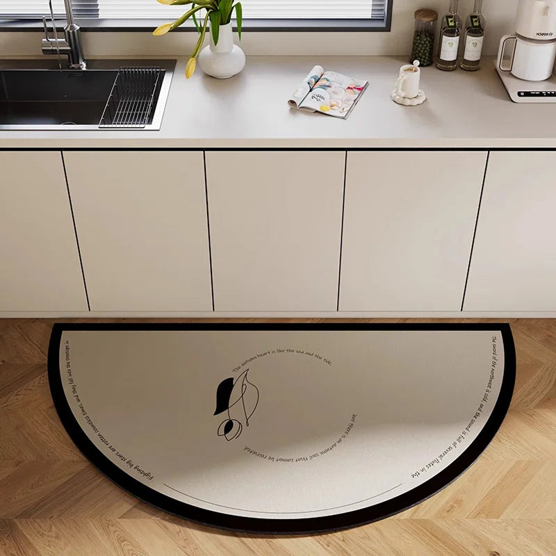 Diatomaceous Earth Water-Absorbing Mat – Non-Slip, Oil-Resistant, Waterproof Kitchen Rug