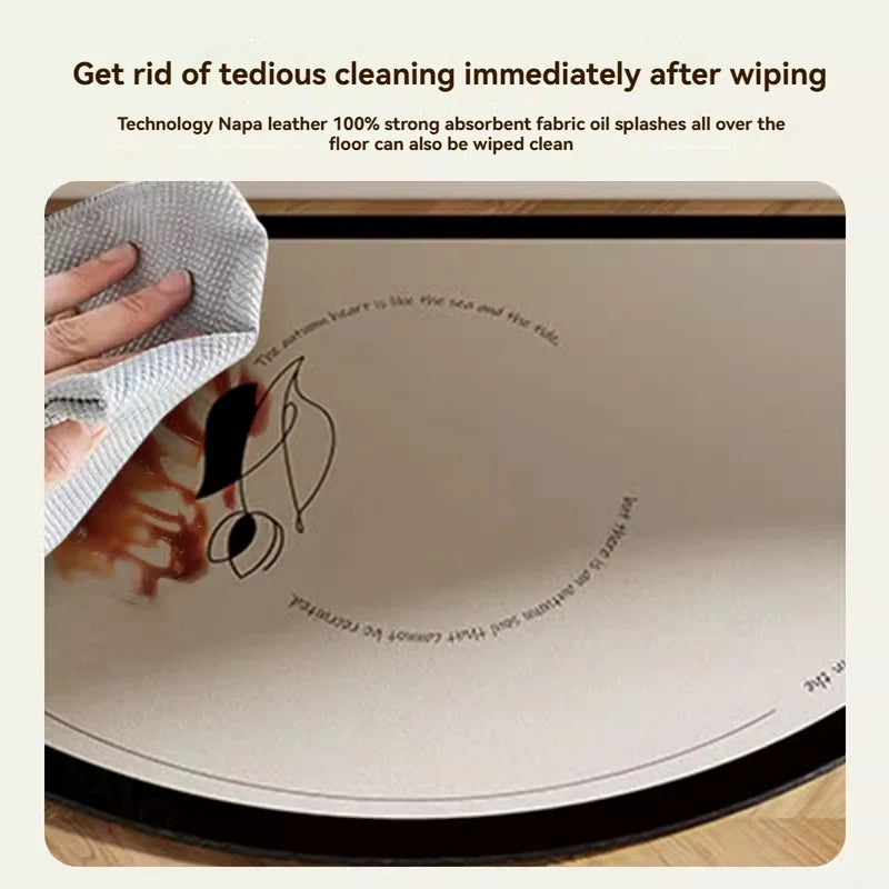 Diatomaceous Earth Water-Absorbing Mat – Non-Slip, Oil-Resistant, Waterproof Kitchen Rug