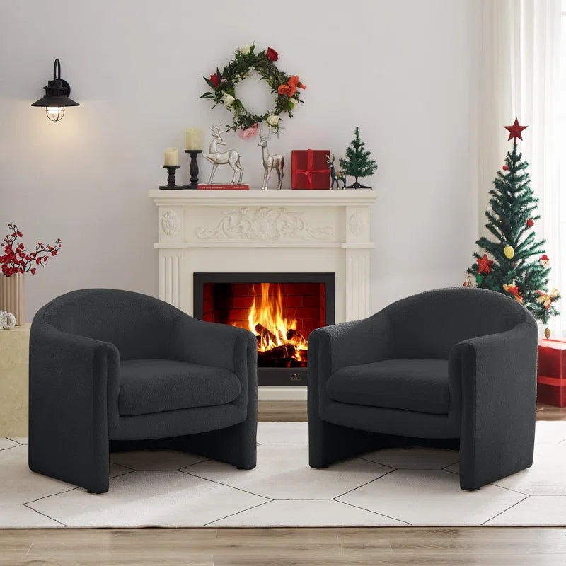 Divaraj Upholstered Barrel Chair (Set of 2)