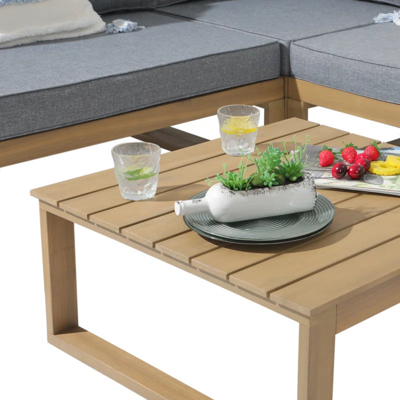 Divyanka Acacia 5 - Person Modular Patio Conversation Sets with Cushions