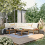 Divyanka Acacia 5 - Person Modular Patio Conversation Sets with Cushions