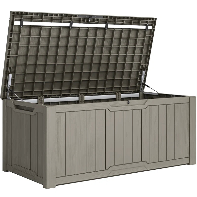 Edrosie Inc 121 Gallons Water Resistant Resin Lockable Deck Box