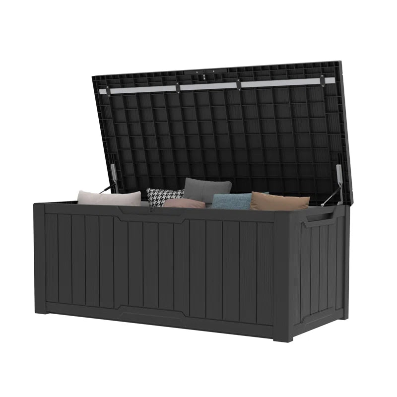 Edrosie Inc 121 Gallons Water Resistant Resin Lockable Deck Box