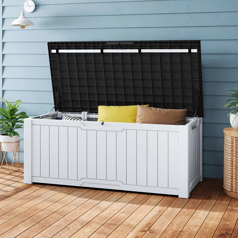 Edrosie Inc 121 Gallons Water Resistant Resin Lockable Deck Box