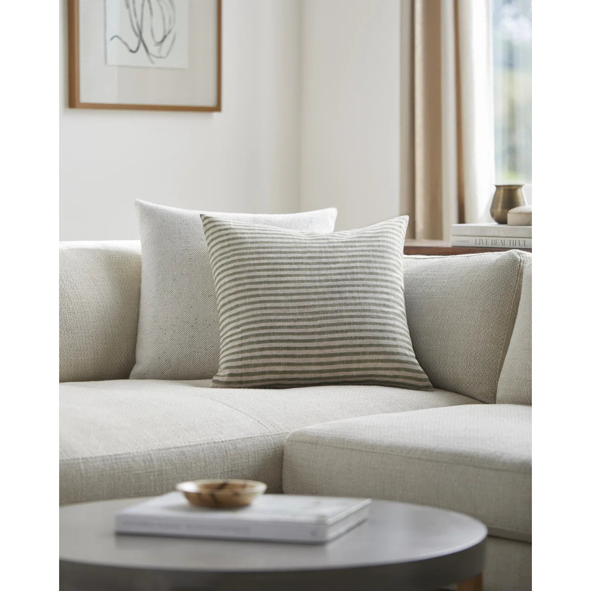 Elanie Linen Blend Throw Square Pillow
