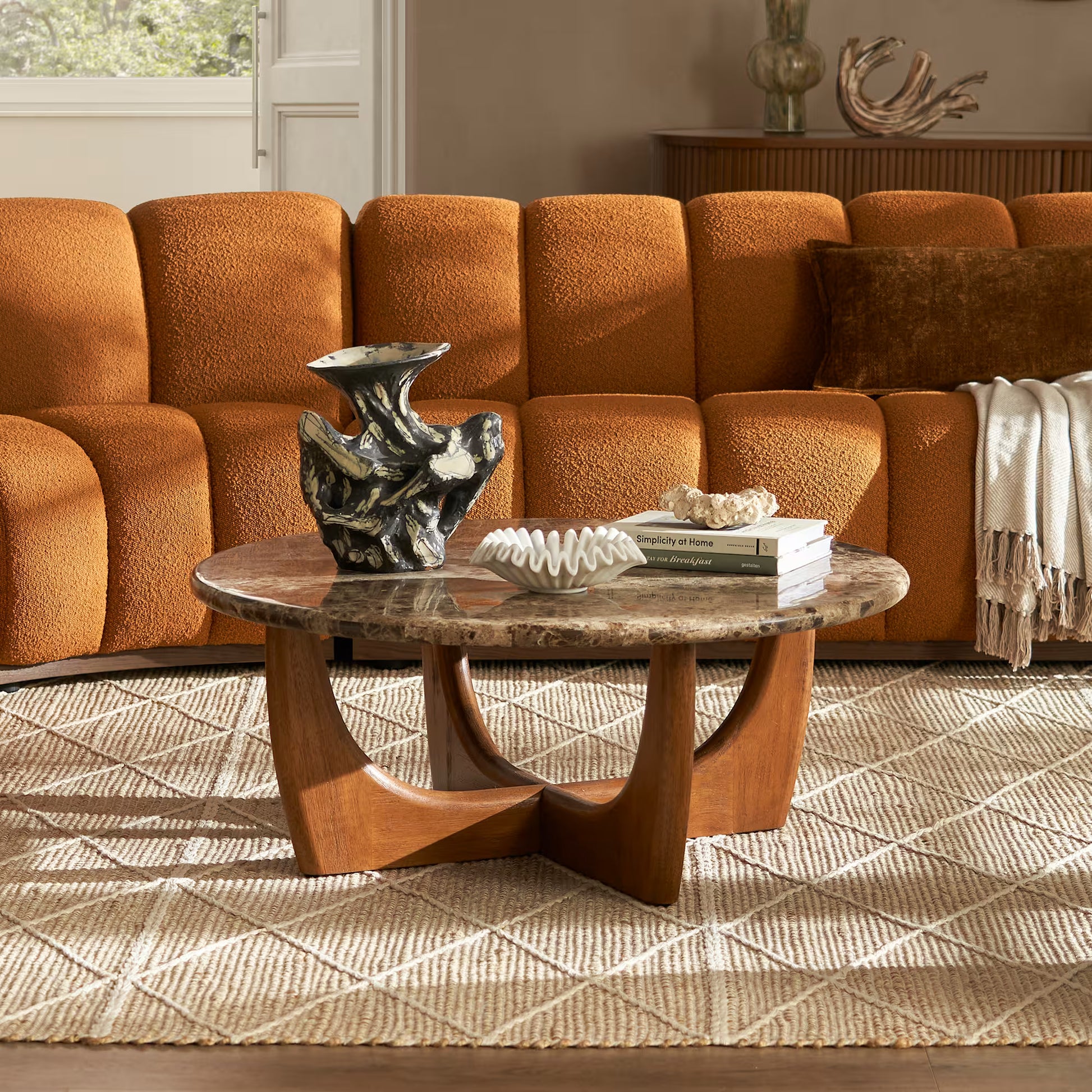 Elio Marble Round Coffee Table