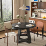 Extendable Dining Table For 4-6 People, Round Dining Table