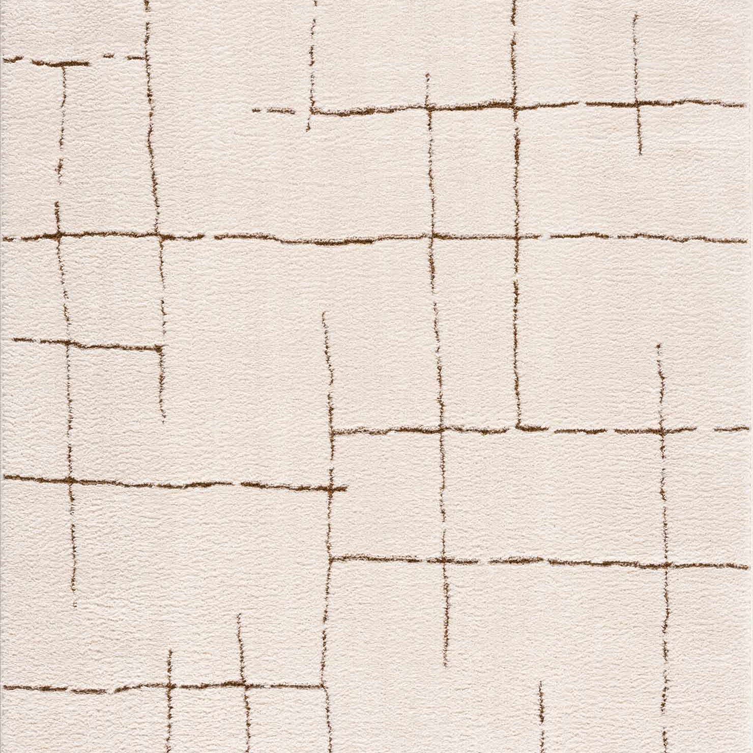 Koume Ivory & Brown Area Rug