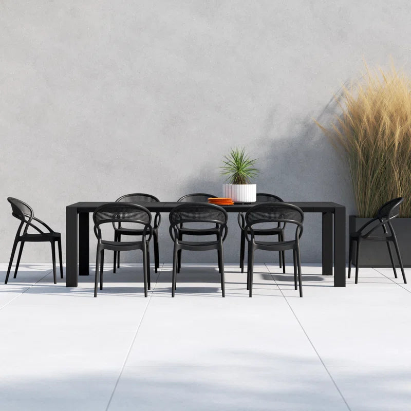Farrah 8 - Person Patio Dining Set with Extendable Rectangular Table