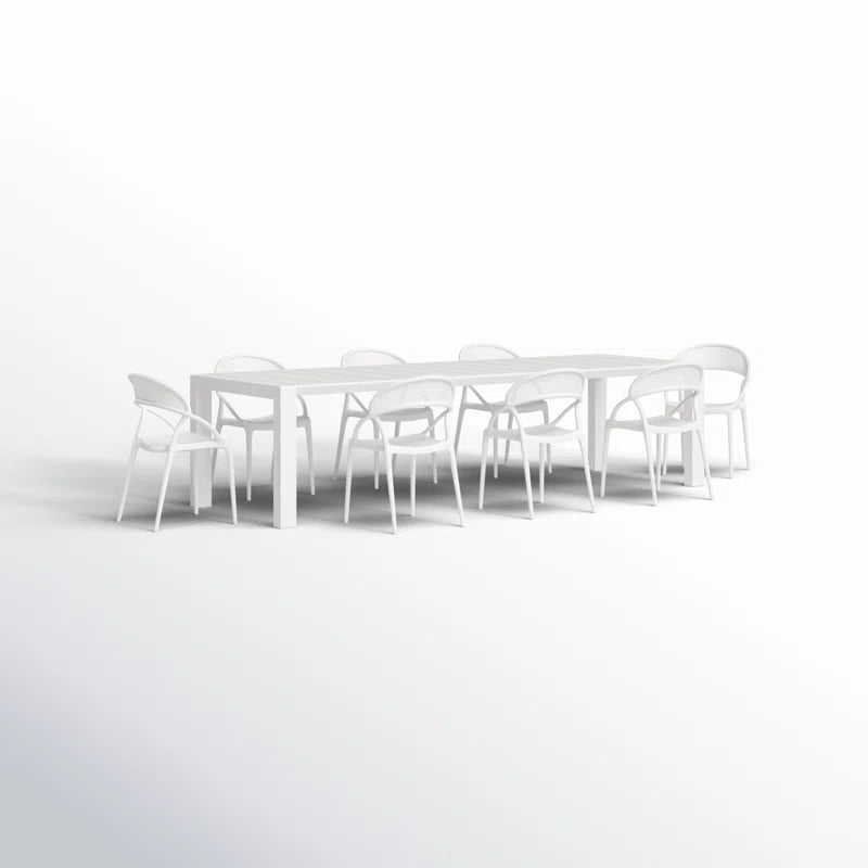 Farrah 8 - Person Patio Dining Set with Extendable Rectangular Table