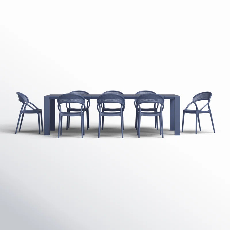 Farrah 8 - Person Patio Dining Set with Extendable Rectangular Table
