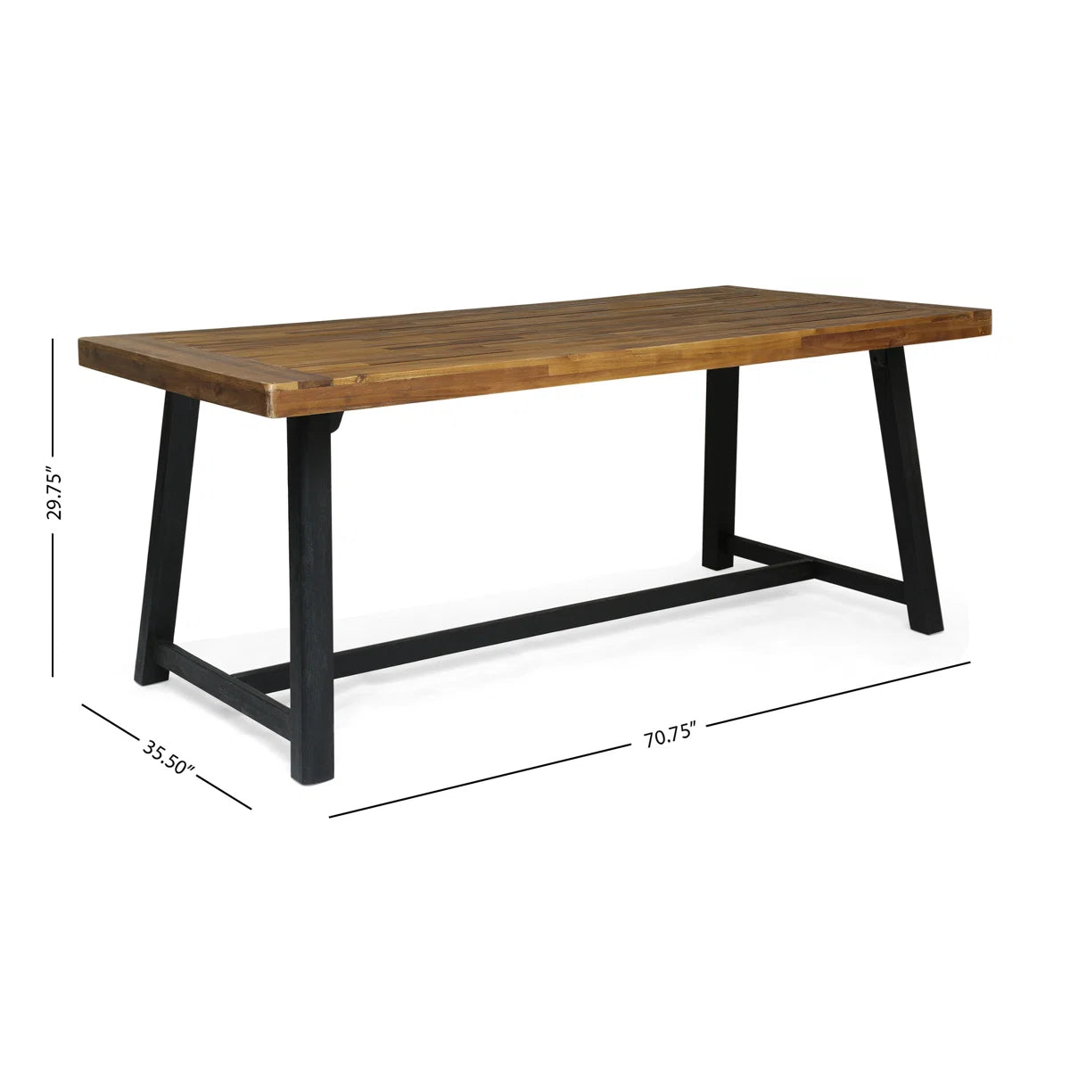 Filmore 6 - Person Acacia Patio Dining Set with Rectangular Table