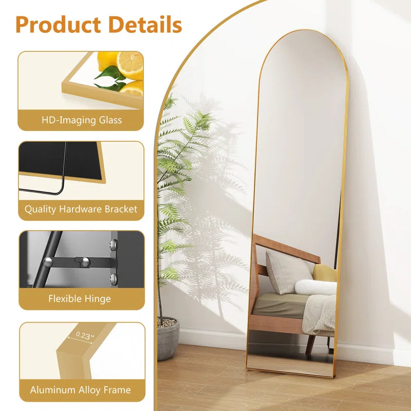 Full Length Mirror Full Body Floor Mirror Standing Hanging or Leaning Wall Mirror Bedroom Cloakroom