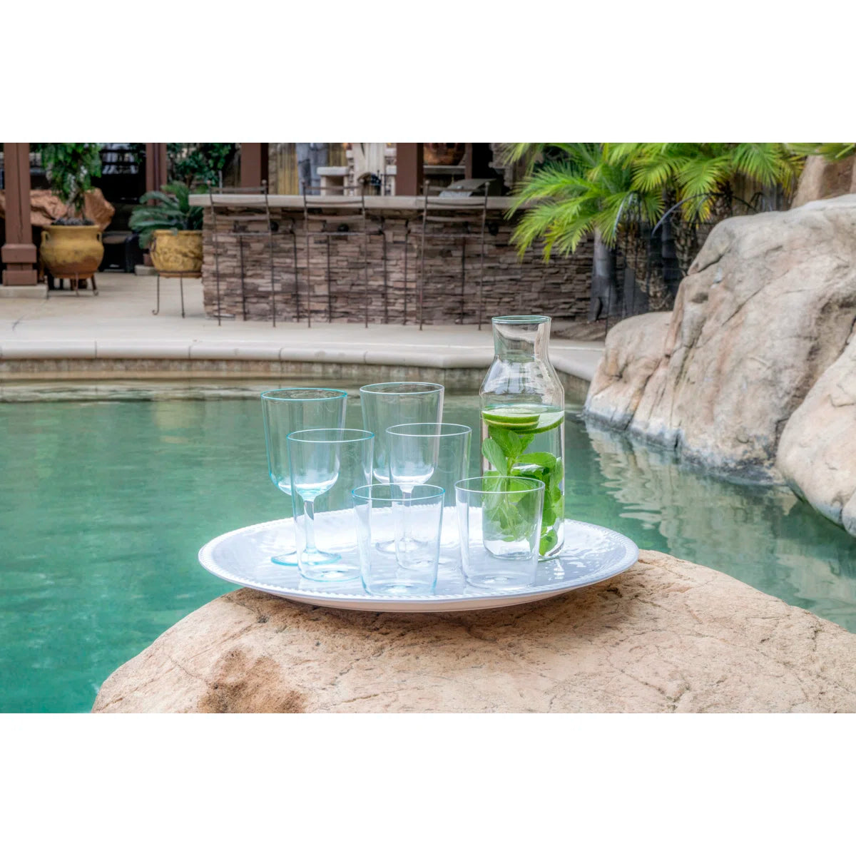 Gaige 21 oz. Plastic Drinking Glassware Set (Set of 6)
