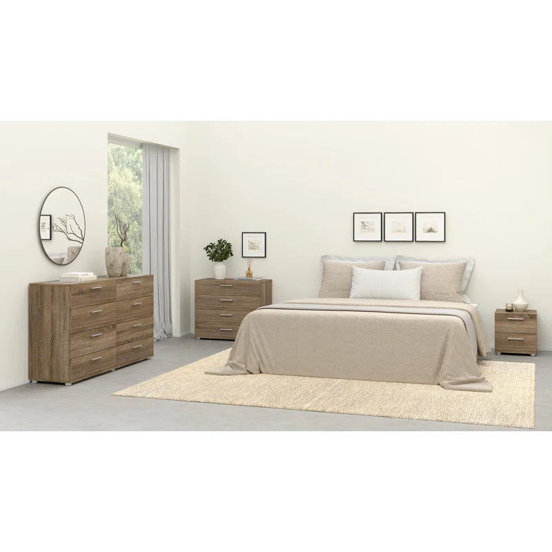 Gianna 8 Drawer 55.12" W Double Dresser
