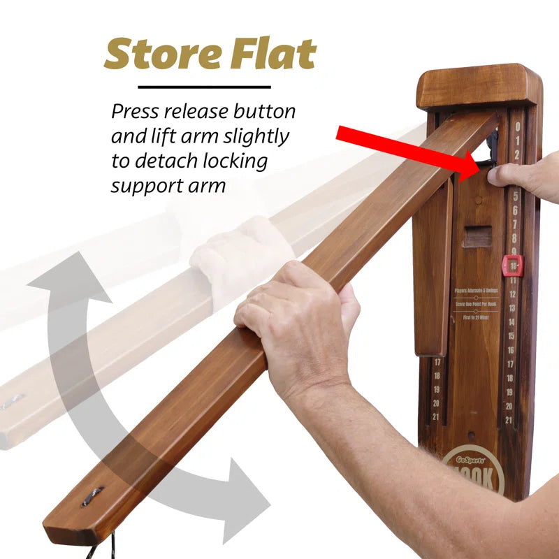 GoSports Hook21 Ring Swing Game - Indoor or Outdoor Ring Toss Game with Foldable Arm