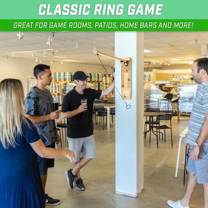 GoSports Hook21 Ring Swing Game - Indoor or Outdoor Ring Toss Game with Foldable Arm