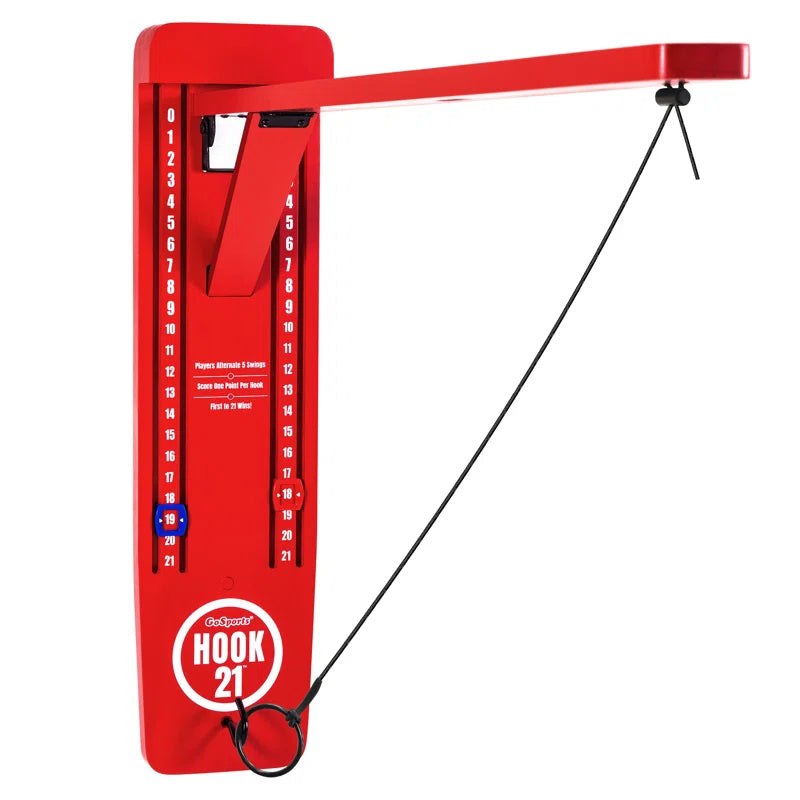 GoSports Hook21 Ring Swing Game - Indoor or Outdoor Ring Toss Game with Foldable Arm
