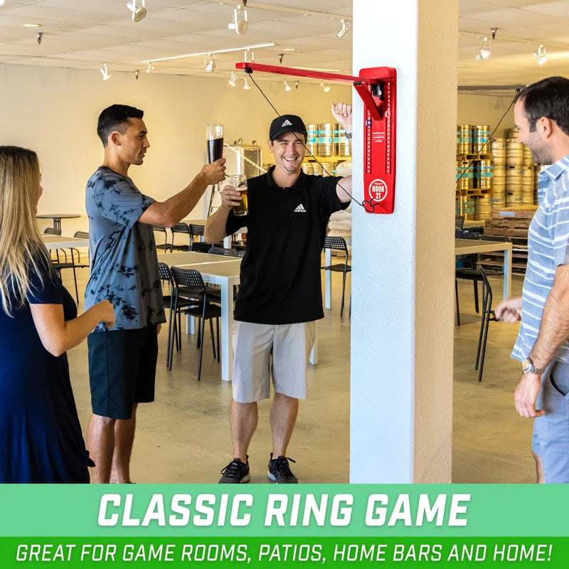 GoSports Hook21 Ring Swing Game - Indoor or Outdoor Ring Toss Game with Foldable Arm