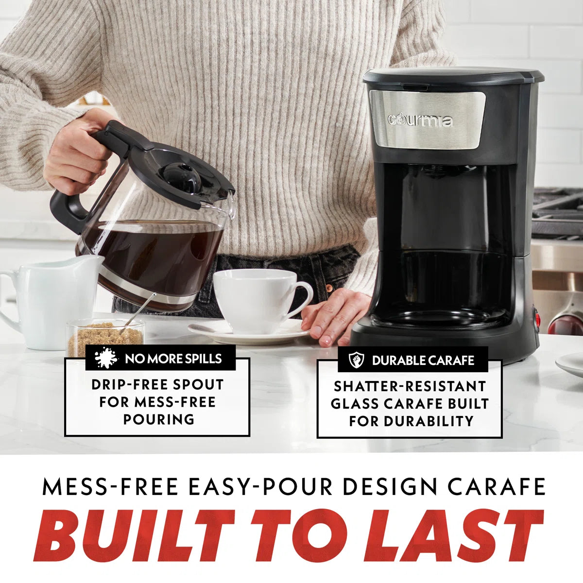 Gourmia 12 Cup Drip Coffee Maker